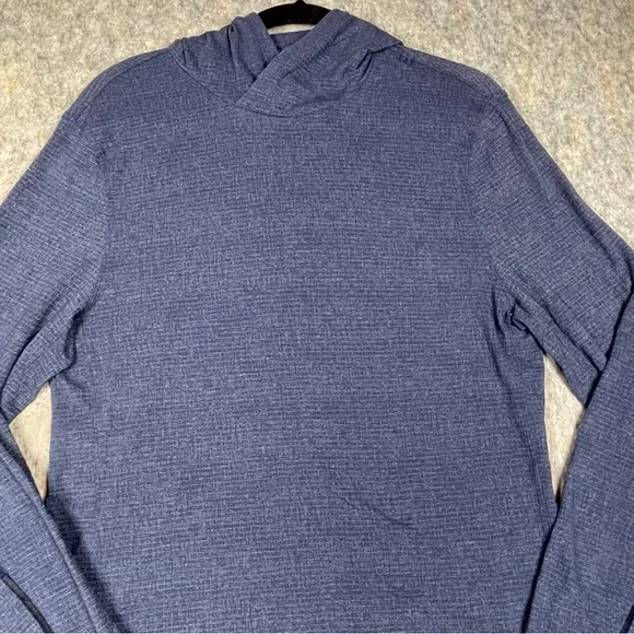 Lululemon Men’s Blue Pullover Lightweight Long Sleeve Hooded Top - Picture 4 of 14